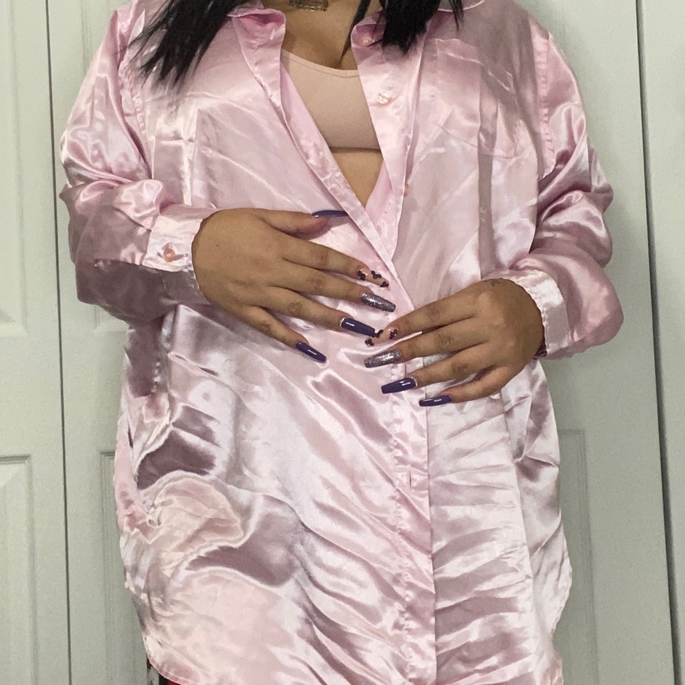 Pink Large Button up - Picture 3 of 4